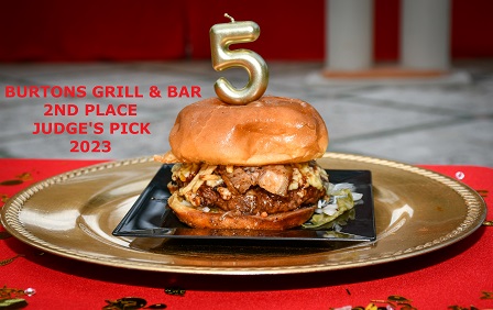 Burtons Grill and Bar Roca Raton - Winning Burger