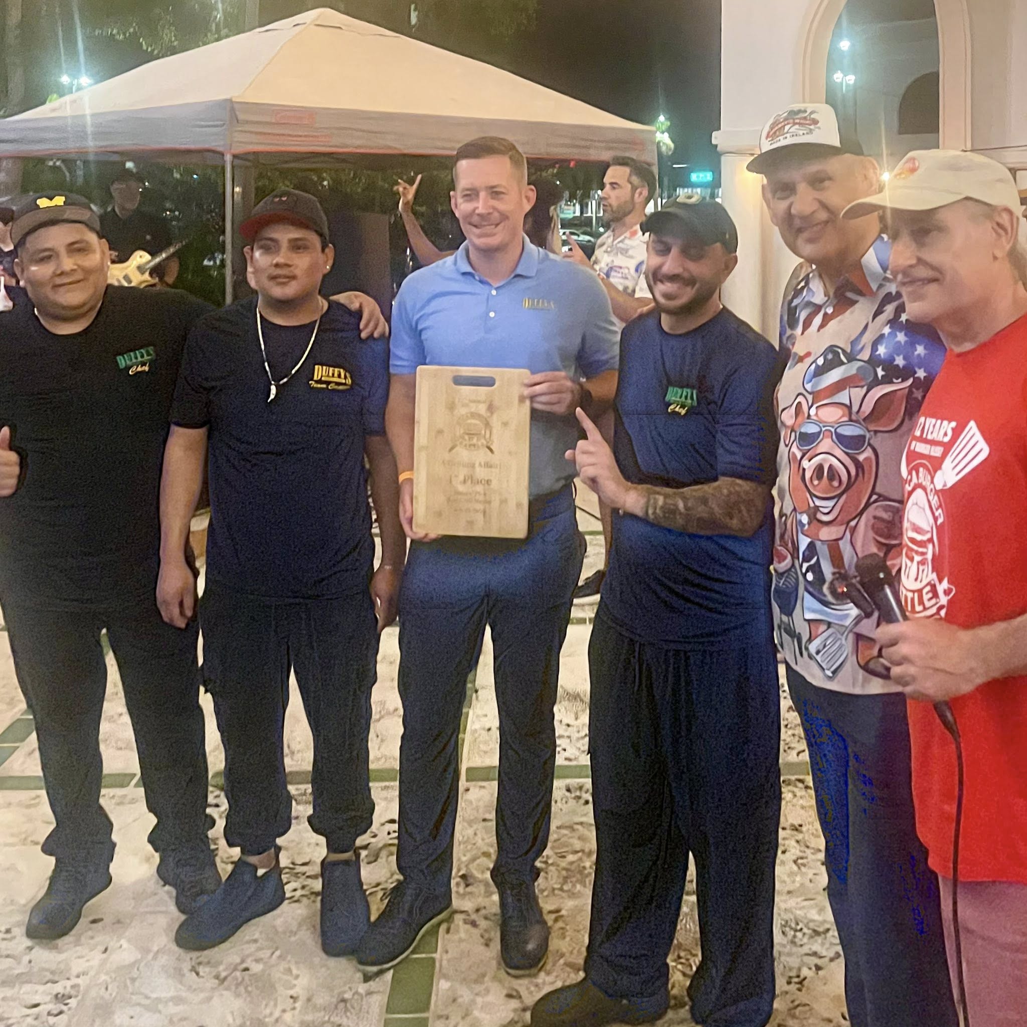 Duffys Award from 2025's 1st Place Win at Boca Burger Battle