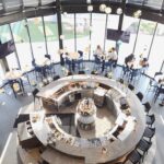 View of the bar from upstairs at Joey Aventura in Aventura Florida