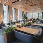 Upstairs seating in the private event space at Joey Aventura in Aventura Florida