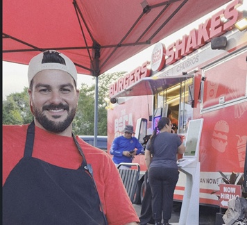 Chef Mario Arraez of The Boca Smash grilling burgers at the Boca Burger Battle 2026