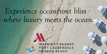 Marriott Fort Lauderdale Harbor Beach Resort logo — Chef Mikey Termini, 2026 Boca Burger Battle judge